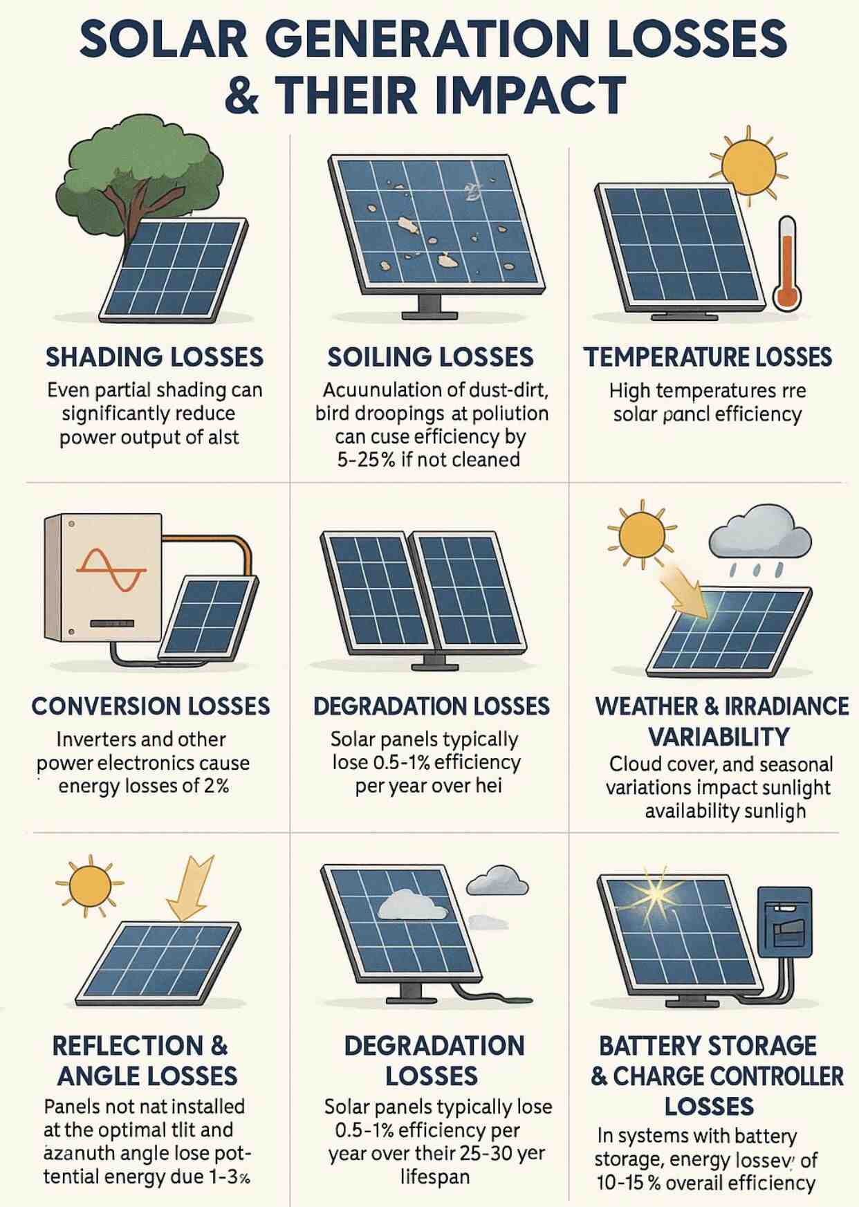 Solar Generation Losses & Their Impact