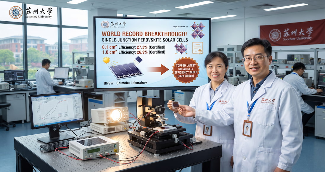 26.9%! 27.3%! Suzhou University breaks the efficiency record of perovskite cells